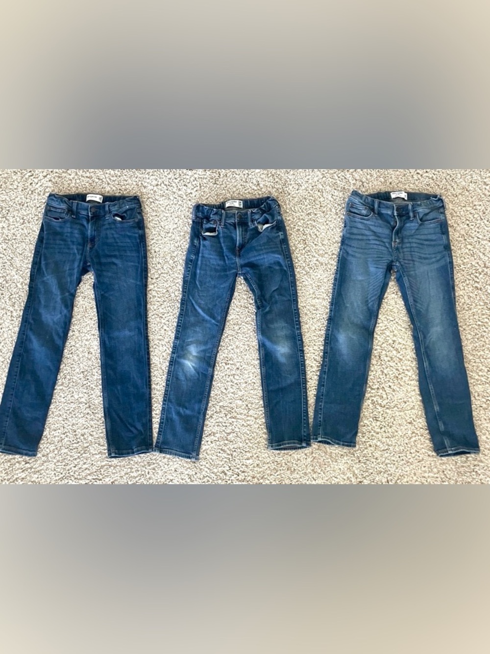 abercrombie kids Denim Jeans Trio in Dark to Medium Blue